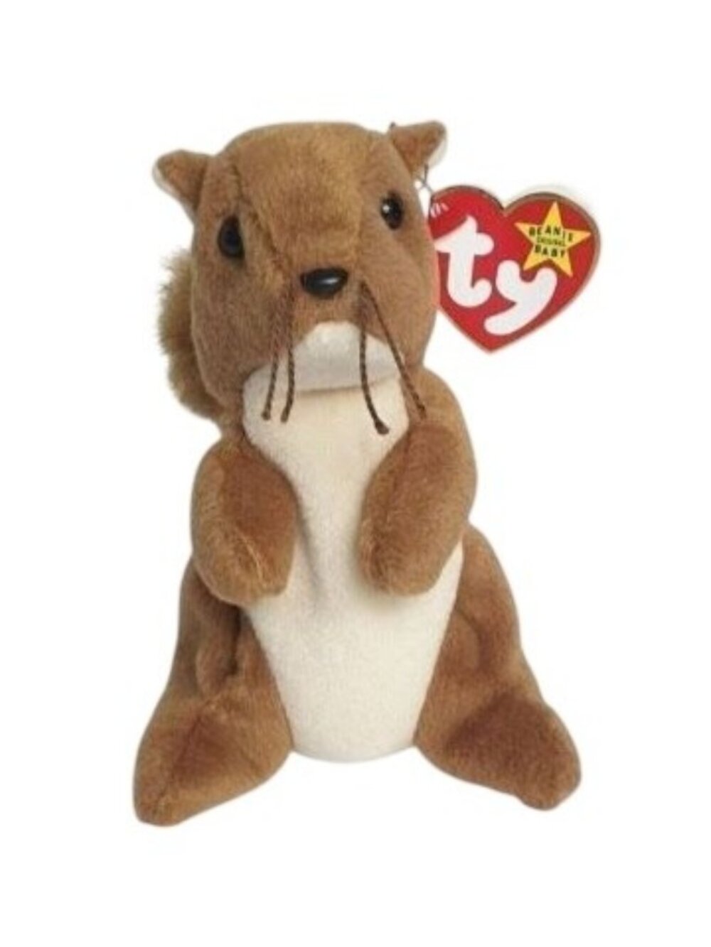 Ty Beanie Baby Nuts The Squirrel Plush Toy Tags 1996 Original Collectible Retire